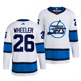 Dresovi Winnipeg Jets Blake Wheeler 26 Adidas 2022-23 Reverse Retro 2.0 Bijela Authentic - Muške